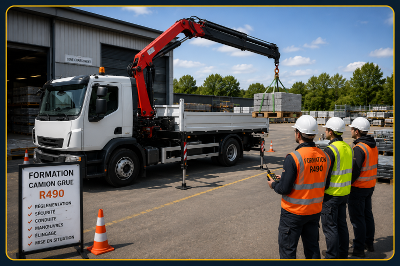 Formation Grue Auxiliaire R490 en Provence Alpes Côtes d'Azur